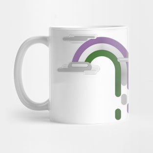 Genderqueer Pride Flag Minimalist Drip Rainbow Design Mug